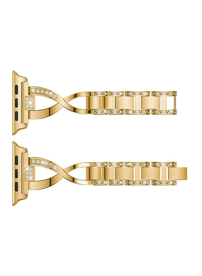 NIBEMINENT Replacement Strap Band For Apple Watch 4 40mm Gold - Image 1