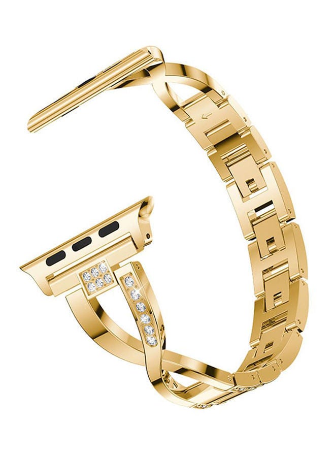 NIBEMINENT Replacement Strap Band For Apple Watch 4 40mm Gold - Image 2