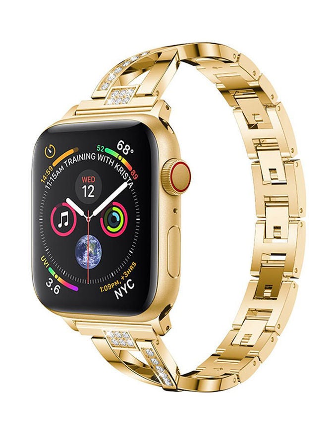 NIBEMINENT Replacement Strap Band For Apple Watch 4 40mm Gold - Image 4