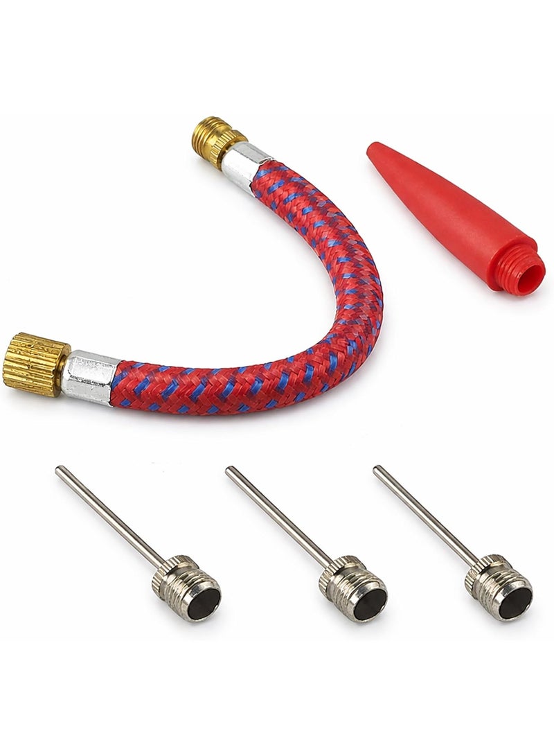 Poaker Inflatable Fittings Kit for Balls & Inflatables – Multi-Needle Valve Set with Flexible Hose Adapter for Football, Basketball, Cycle & Air Pump Use - Image 2