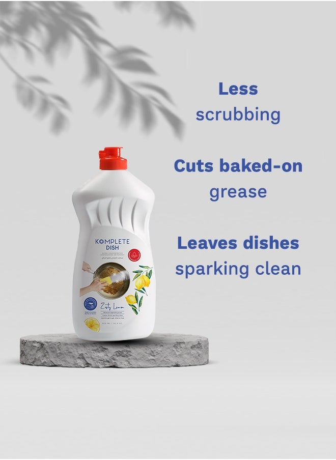 Dish - Ultra Dishwashing Gel with Glycerin - Zesty Lemon 500ml