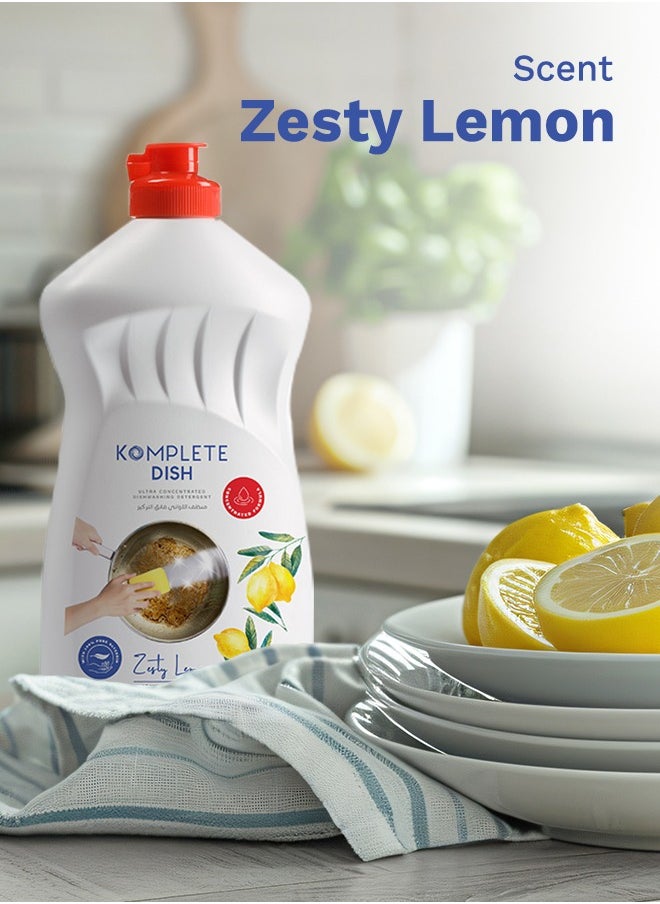 Dish - Ultra Dishwashing Gel with Glycerin - Zesty Lemon 500ml