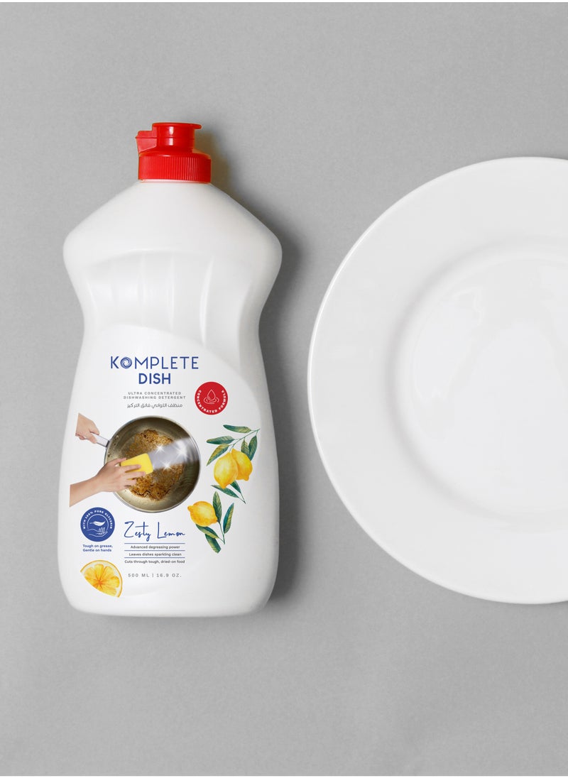 Dish - Ultra Dishwashing Gel with Glycerin - Zesty Lemon 500ml