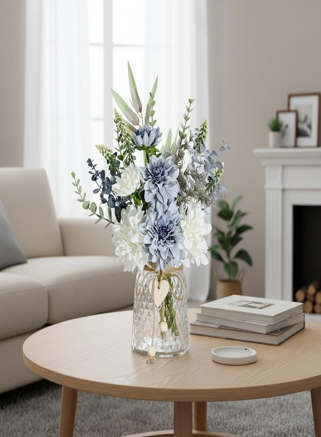 LADADA Fake Flowers with Vase, Silk Flowers in Vase, Suitable for Wedding, Party, Home Decor (Dahlia) - Image 4