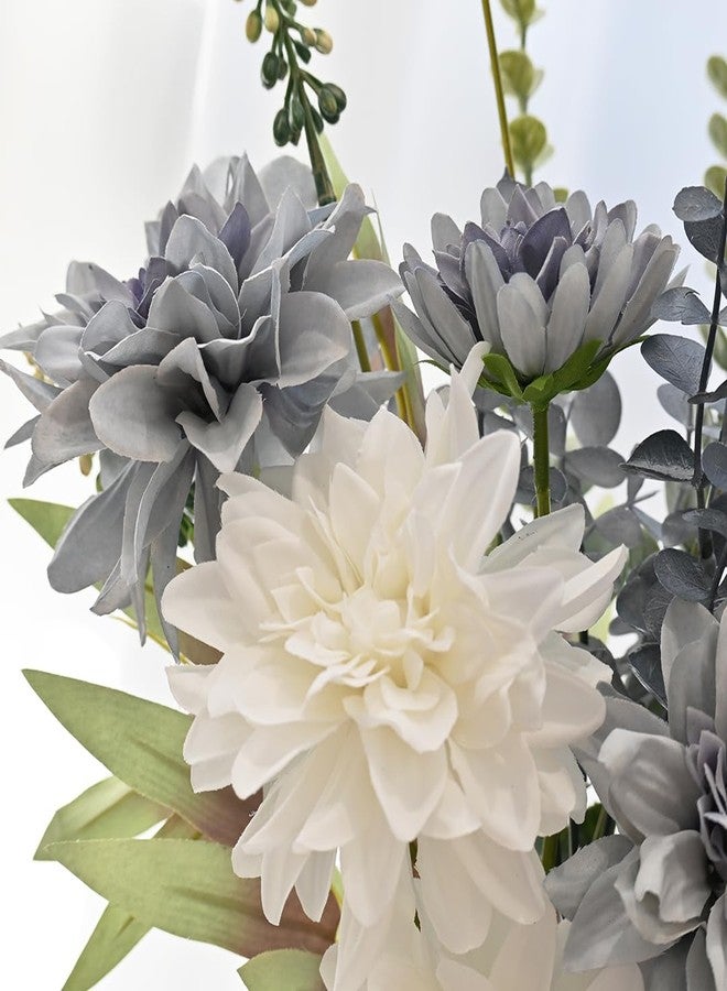 LADADA Fake Flowers with Vase, Silk Flowers in Vase, Suitable for Wedding, Party, Home Decor (Dahlia) - Image 2