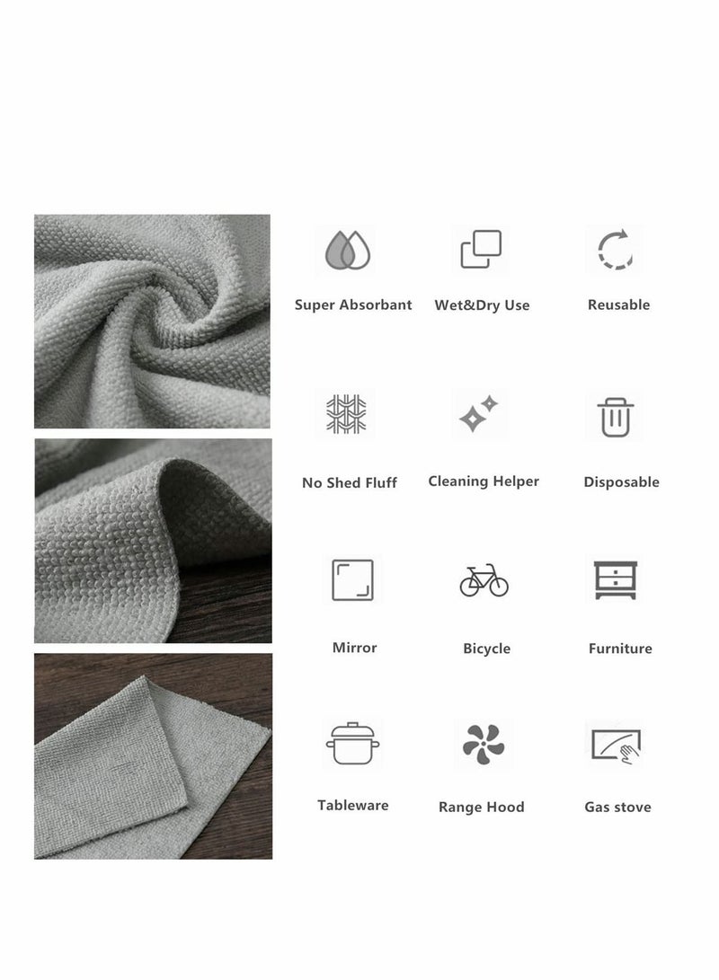 Y&D Reusable Cleaning Wipe, Disposable Picnic Rags in Bagged Terry Towels, Washable, Oil Absorption Microfiber Edgeless  - Image 5