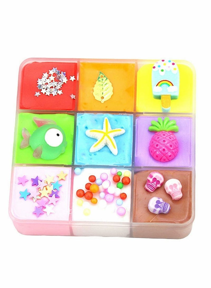er Clay Kit, 9 Squares Starfish Series Boxed, Scented DIY Bottle Cloud Set, Soft Mud, Super  Non-Sticky Fluffy Clay, Sludge Toy Gift  - Image 1