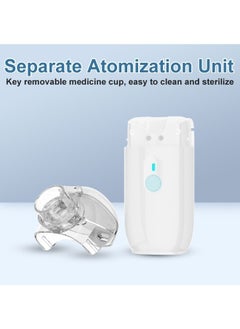 EzzySo Portable Nebulizer Medical Ultrasonic Handheld Inhaler Unisex Nebulizer Suitable for Children and Elderly Micro Mesh Inhaler Portable USB Steam Inhaler Atomizer  - Image 2