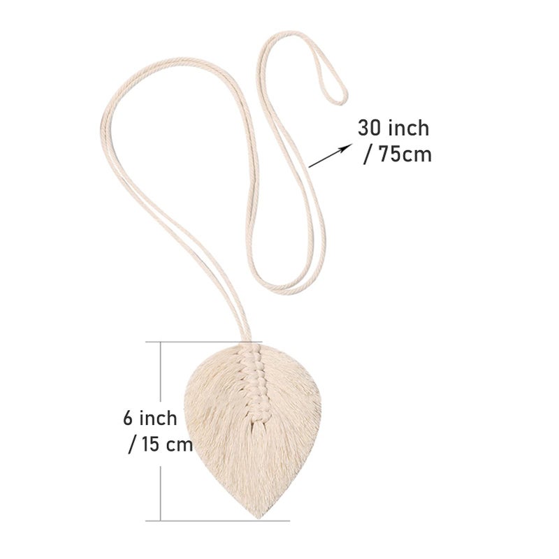 JAZLOG (395104) Curtain Holdback Tassels for Light Curtains or Screens Decorative Curtain Hand-Knitted Cord Tiebacks for Baby Nursery Room Girls Bedroom Window Drapes Wedding Birthday Party (White) - Image 2