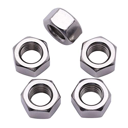 RoyceMart #6-32 (50 Pack) Stainless Steel Hex Nuts, Metric Hexagon Nuts, Stainless Steel 304 (18-8), UNC Coarse Thread - Image 1