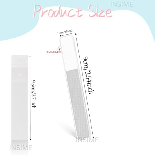INSIME Nano Crystal Glass nail filer and buffer | Glass nail file with nail shaper for women girls | Washable Reusable Crystal Nail filler & Glass Nail Shiner polisher for professional (Pack of 2) - Image 5
