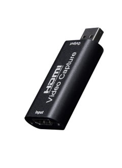 Portable Audio Video Capture Cards HDMI to USB 2.0 1080P 4K Record Via DSLR Camcorder Action Cam for High Definition Acquisition, Live Broadcasting