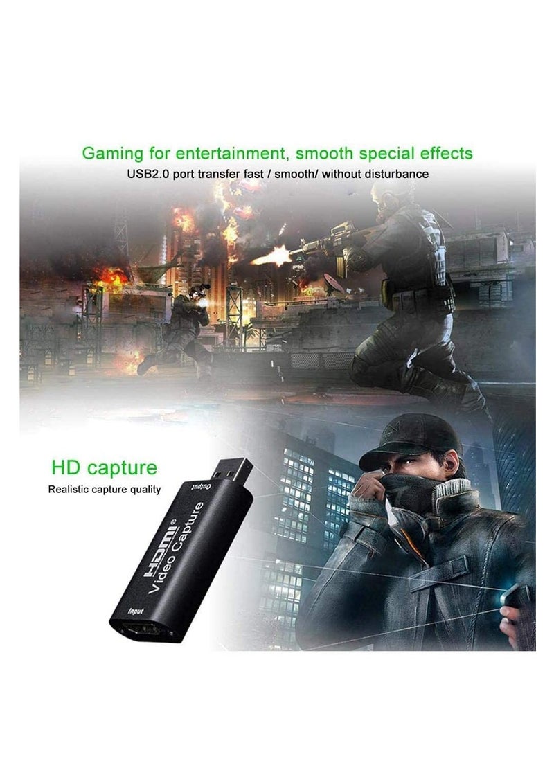 Excefore - Portable Audio Video Capture Cards HDMI to USB 2.0 1080P 4K Record Via DSLR Camcorder Action Cam for High Definition Acquisition, Live Broadcasting - Image 1