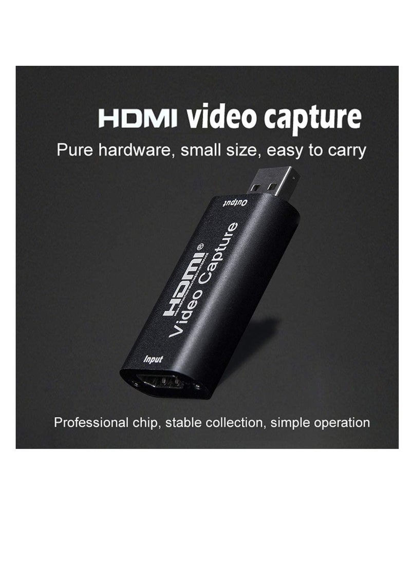 Excefore - Portable Audio Video Capture Cards HDMI to USB 2.0 1080P 4K Record Via DSLR Camcorder Action Cam for High Definition Acquisition, Live Broadcasting - Image 1