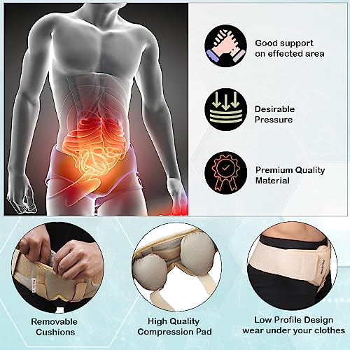 Wonder Care Hernia Belt for Men Inguinal - Hernia Truss, Groin Brace Hernia Support for Men, Removable Compression Pads & Adjustable Groin Straps, Double inguinal Hernia Support for Men, Small - Image 3