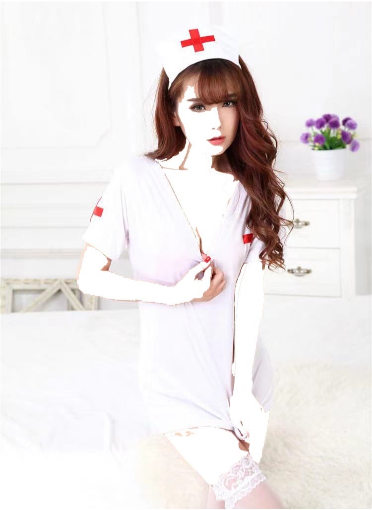 Generic Lingerie Maid  Cut-out Nurse Costume Dress .  - Image 2
