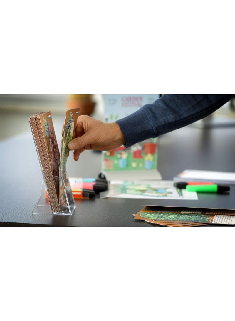 SLASA Leaflet & Brochure Holder for A5 Size – Crystal Clear Acrylic Display Stand for Flyers, Booklets & Menus – Portrait Organizer for Office, Restaurant & Reception - Image 4