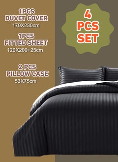 Blueberry 4 Pieces Single Size Duvet Cover Set with Fitted sheet and Pillowcases  - Image 2