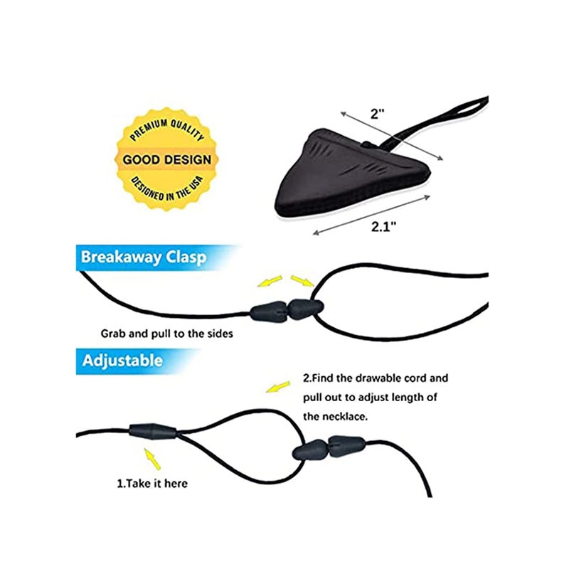 SOLARAE 3Pcs Shark Tooth Sensory Chew Necklace for Boys and Girls - Image 2
