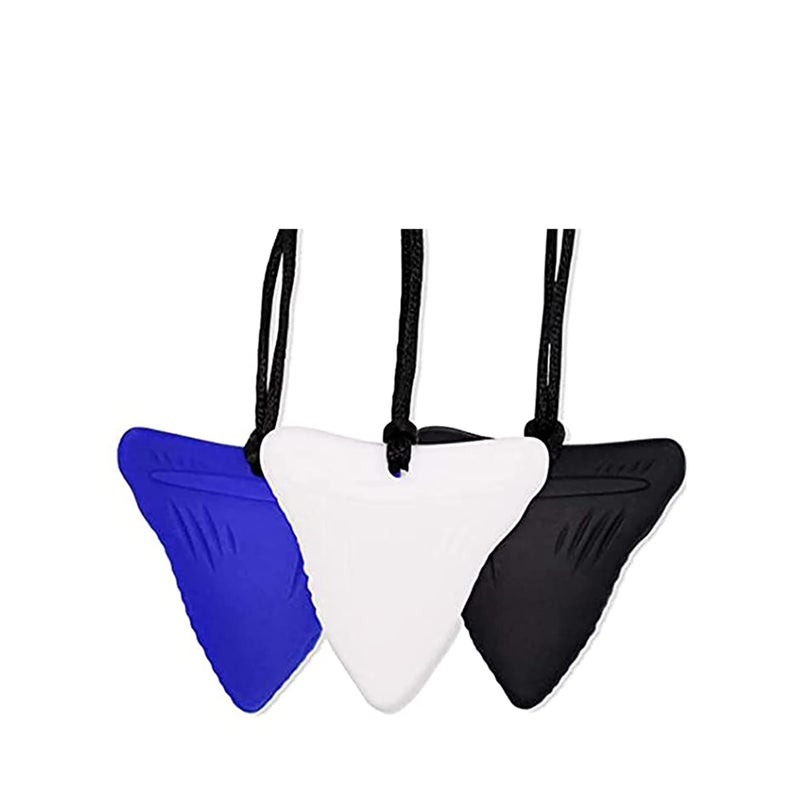 SOLARAE 3Pcs Shark Tooth Sensory Chew Necklace for Boys and Girls - Image 1