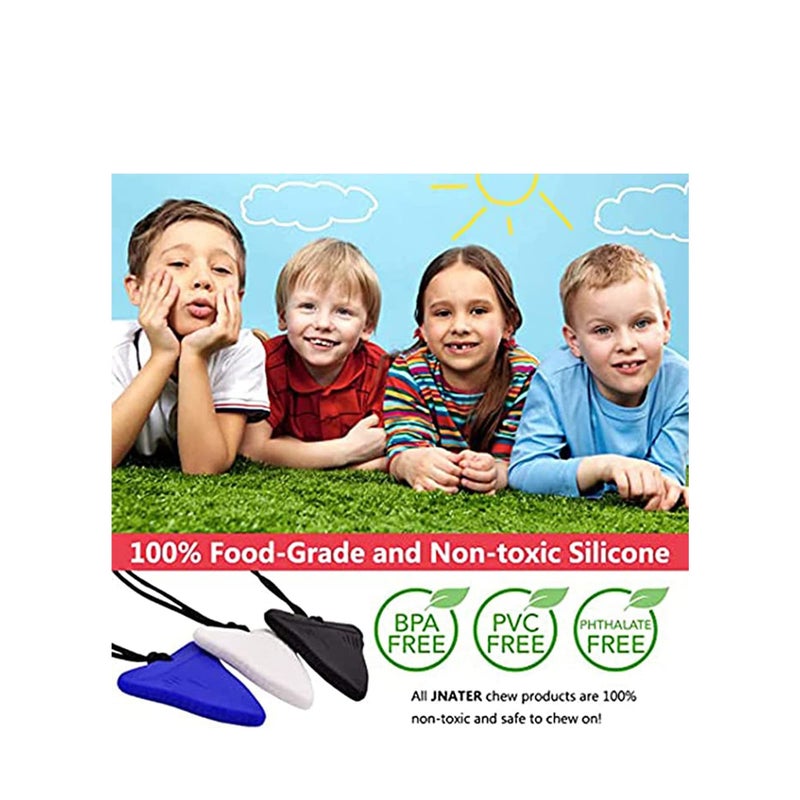SOLARAE 3Pcs Shark Tooth Sensory Chew Necklace for Boys and Girls - Image 4