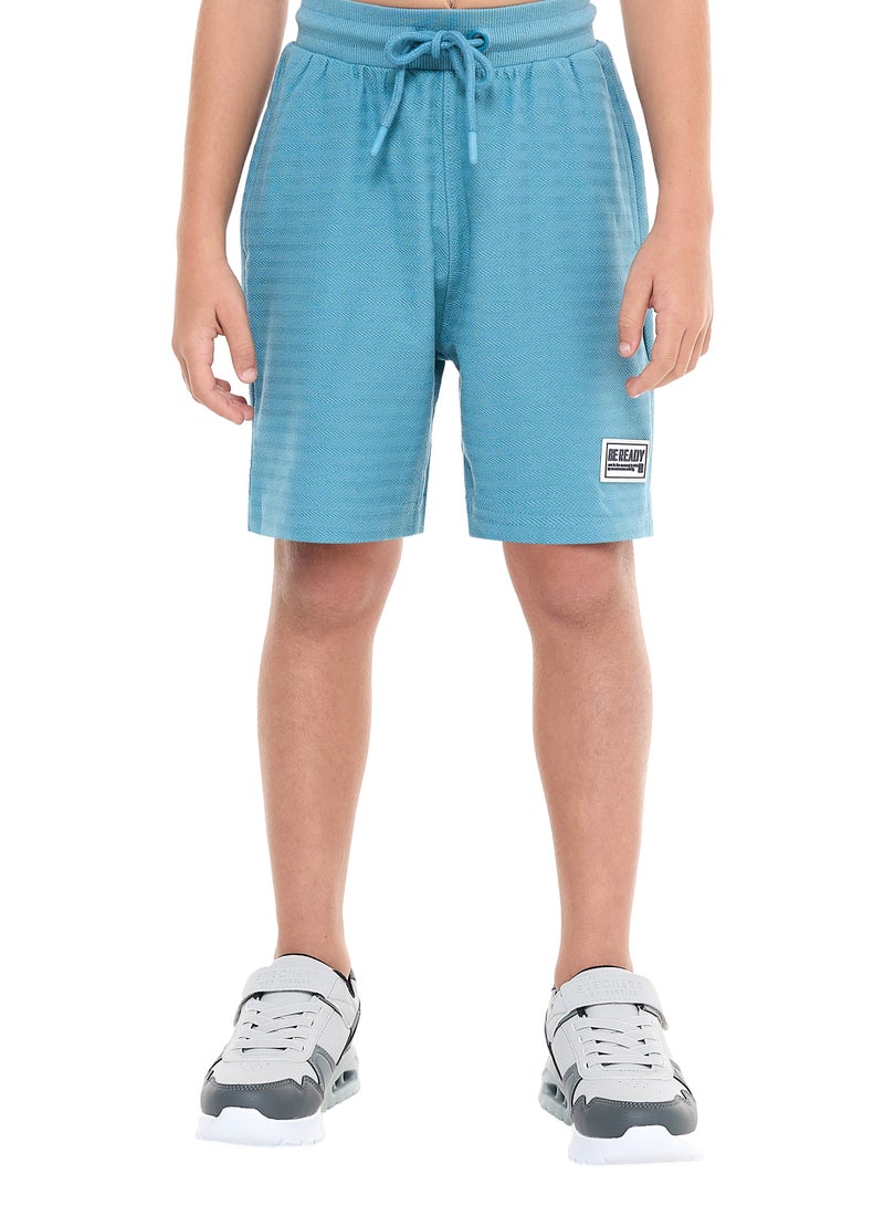 فكتور اند جين طقم جاكار للأولاد من فيكتور وجين – تصميم مخطط باللون الأزرق مع خامة منسوجة - Image 4