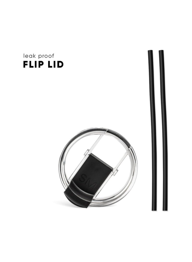 Simple Modern Travel Coffee Mug Tumbler with Flip Lid | Reusable Insulated Stainless Steel Cold Brew Iced Coffee Cup Thermos | Gifts for Women Men Him Her | Voyager Collection | 16oz | Winter White - Image 3