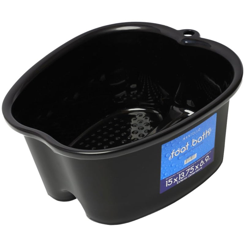 Mantello Collapsible Foot Bath Foot Soaking Tub | Portable Foot Spa Pedicure Bowl | Large Basin to Soak & Wash Feet | Folding Bucket with Carry Handle | White & Grey, Blue, Green [Green] - Image 1
