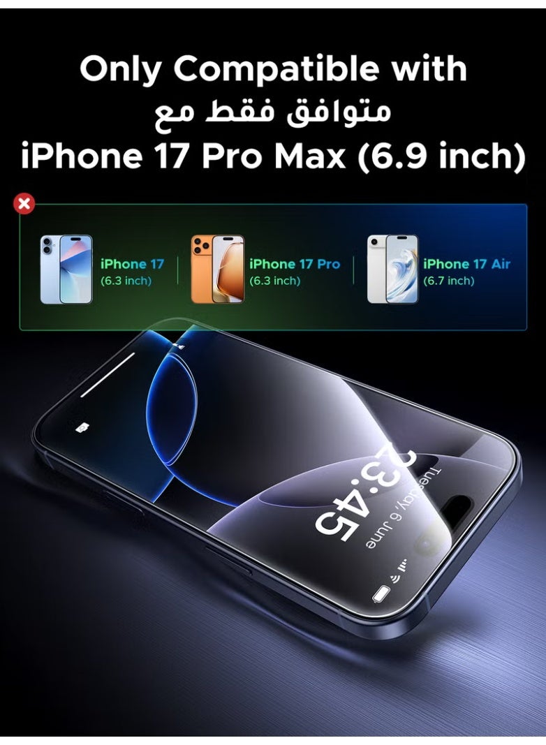 REWA 2PACK REWA Premium Series iPhone 17 Pro Max 5G 2025 Screen & Camera Protector - 9H Hardness, Curved Edge, Anti-Fingerprint, Military-Grade Protection - Image 4
