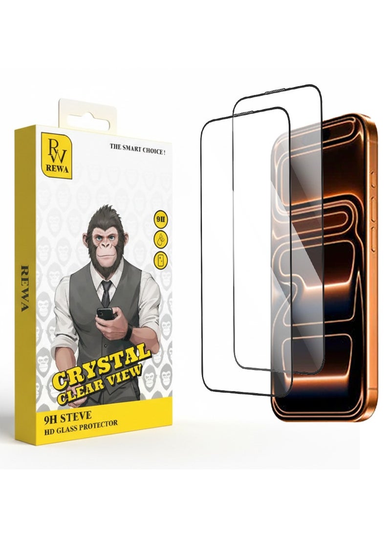 REWA 2PACK REWA Premium Series iPhone 17 Pro Max 5G 2025 Screen & Camera Protector - 9H Hardness, Curved Edge, Anti-Fingerprint, Military-Grade Protection - Image 1
