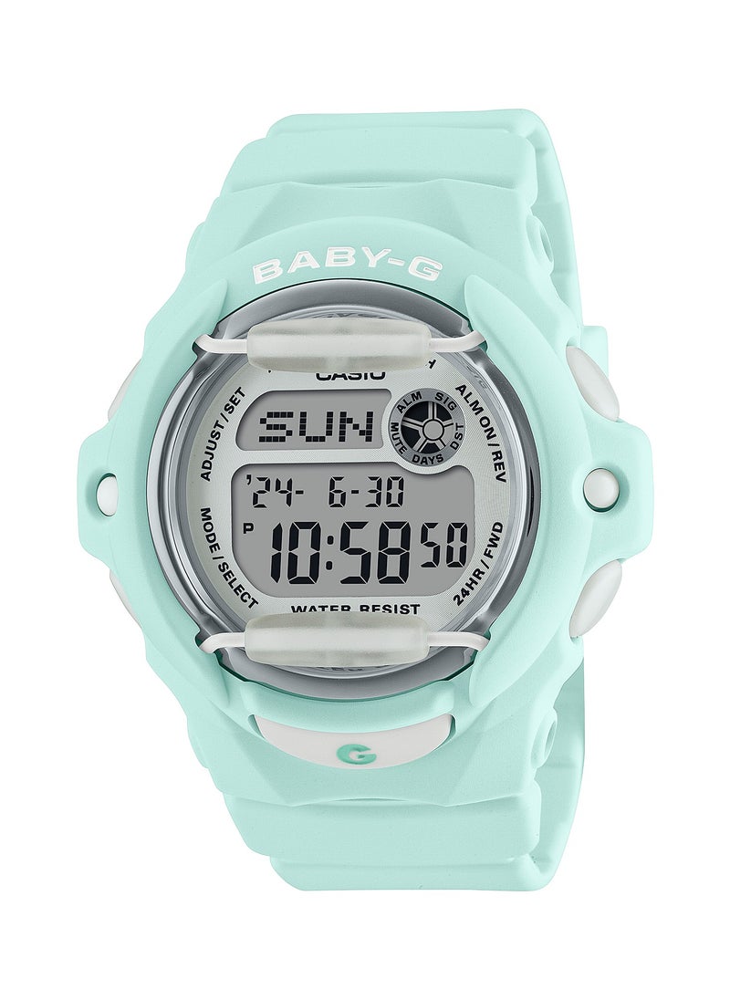 CASIO CASIO Baby-G Digital Green Resin Strap Women Watch BG-169U-3-42.6MM 