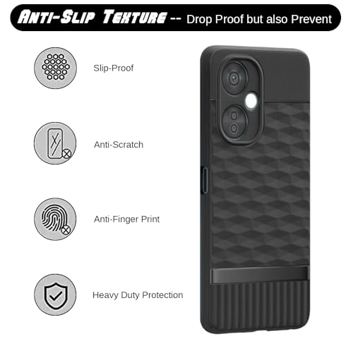 Casotec Shockproof Case for OnePlus Nord CE 3 Lite 5G | Full Camera Protection | TPU Flexible Back Cover for OnePlus Nord CE 3 Lite 5G (Matte Black) - Image 5