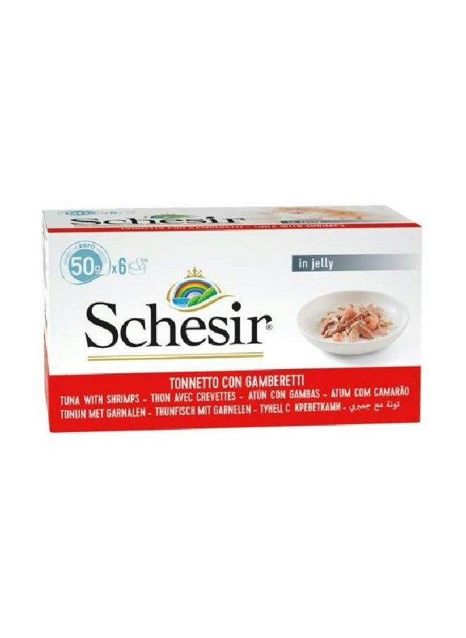 Schesir Canned Tuna with Shrimp Natural Meal in Jelly Wet Cat Food, 6 x 50g - pzsku/Z2F768F7C0930B900EE05Z/45/1741653611/d5761fff-220c-405a-b78e-f6e4a388f296