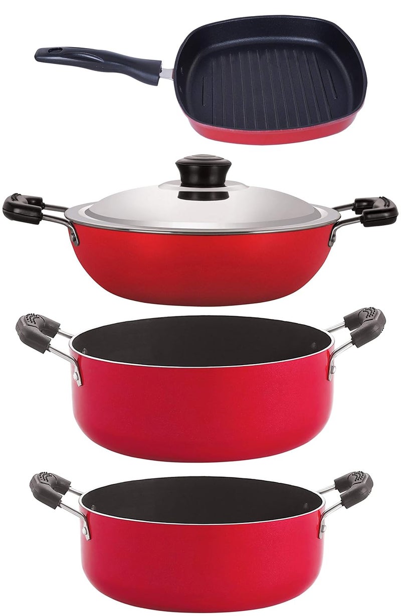 NIRLON Kitchenware Non Stick Aluminium Cookware Gift Sets 4 PiecesDKDJ_CS22_GP245_CS24 - Image 1