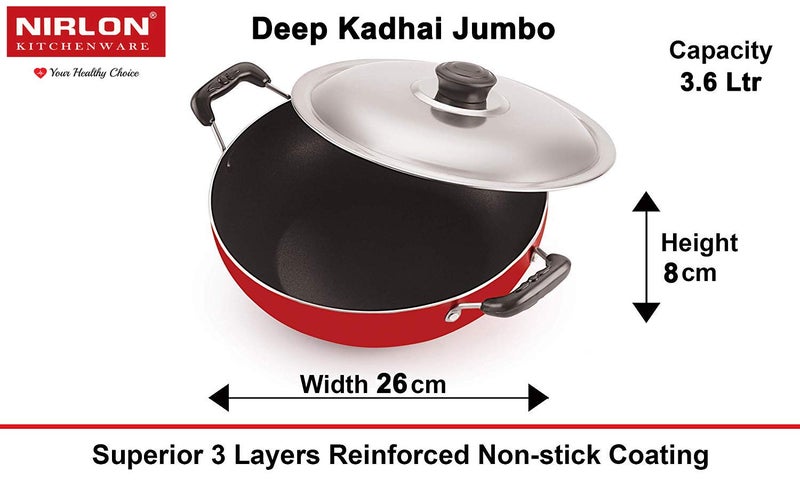 NIRLON Kitchenware Non Stick Aluminium Cookware Gift Sets 4 PiecesDKDJ_CS22_GP245_CS24 - Image 2