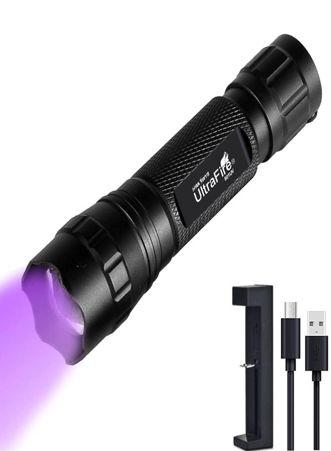 ULTRAFIRE 501B UV Flashlight, Adjustable Focus 395nm Ultraviolet Blacklight Mini Flashlight for Pet Urine Detection, Resin Curing, Scorpion & Bed Bug Detection - Image 1