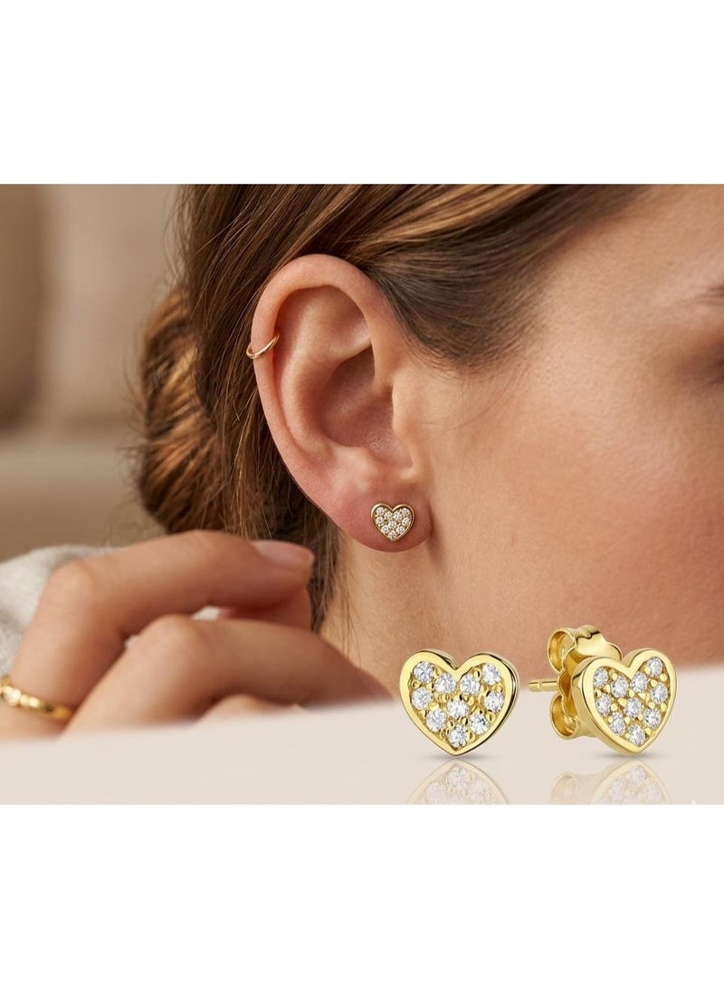 Luxuria A heart-shaped earring designed for newly pierced ears or for sensitive ears. - Image 3