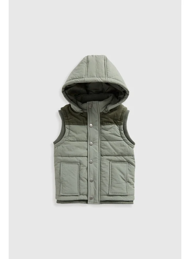 mothercare Khaki Crinkle and Cord Gilet