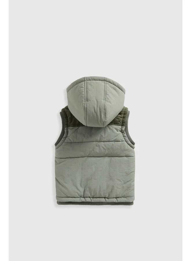mothercare Khaki Crinkle and Cord Gilet