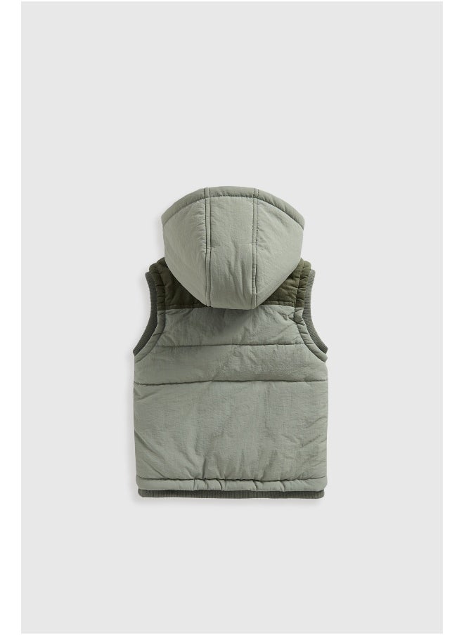mothercare Khaki Crinkle and Cord Gilet  - Image 2