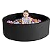 TRENDBOX Extra Large Foam Ball Pit for Toddlers 47x14 inch Soft Baby Ball Pit with Washable Velvet Cover Balls not Included Black - Image 3