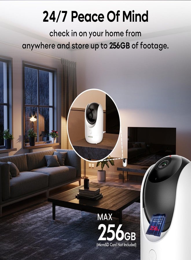 adomii 2K Indoor Cameras for Home Security - Camera with Pan/Tilt, 33ft Night Vision, 2 Way Audio, BLE Pairing - Motion Detector Indoor Wi-Fi Camera for Baby & Pet Monitor - Image 4
