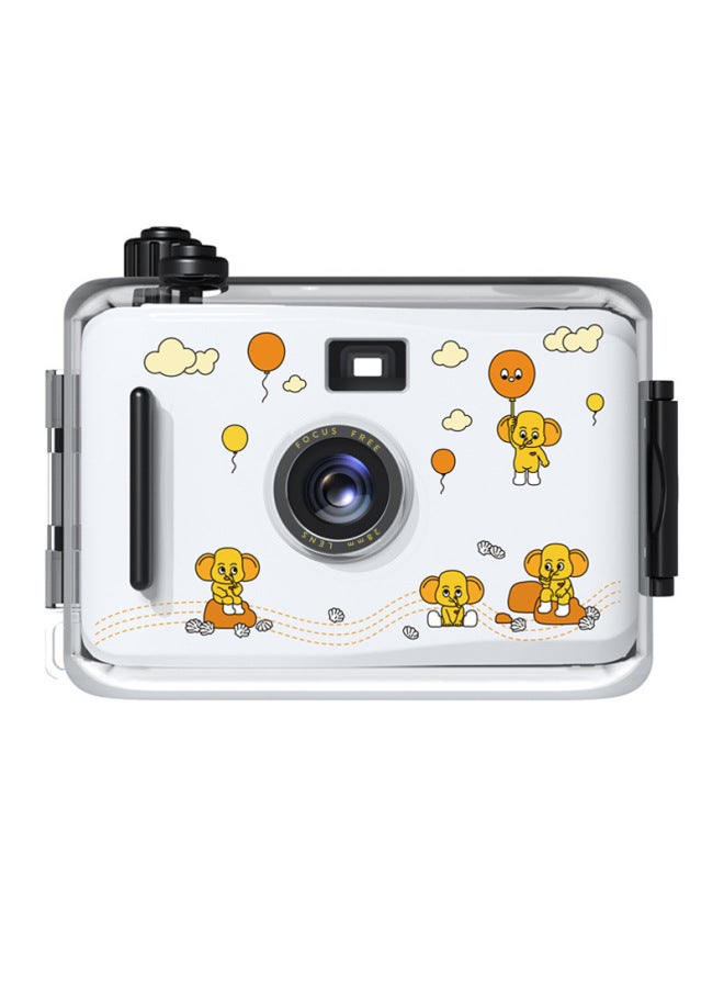 Generic Fool Mini Retro Waterproof Film Camera Film Machine Children Cute Student Campus Camera-Body Color:Object-package Three  - Image 1