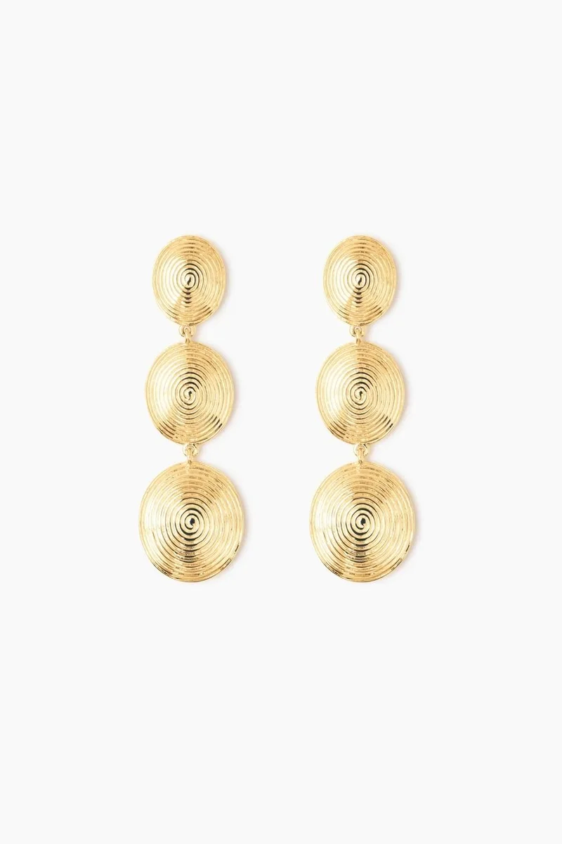 LIE STUDIO Petite Gleaming Spiral Drop Earrings