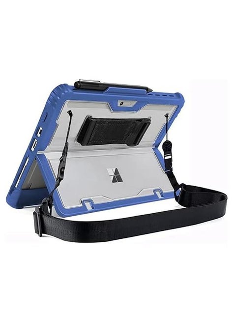 Case for Microsoft Surface Pro 11 (2024),Clear Durable Anti-Drop Smart Tablet Cover with Hand Strap,Pen Holder and Shoulder Strap