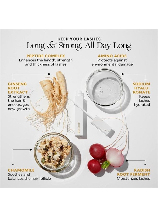 Velour Lashes - Long & Strong Eyelash Serum – Fuller & Longer Looking Lashes with Peptides & Botanical Extracts, Non-Irritating Advanced Lash Enhancing Treatment, See Results in 6-12 Weeks - Image 1