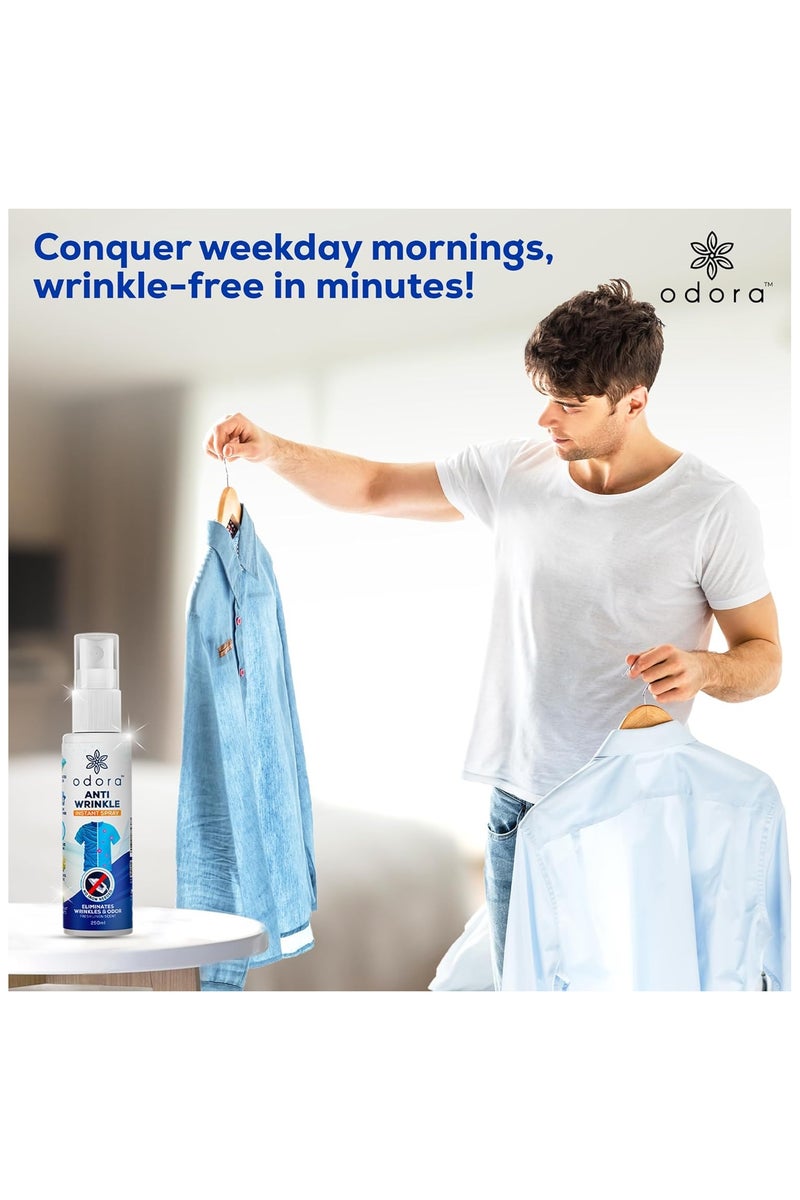 أودورا بخاخ للقماش مضاد لتجاعيد الأقمشة، يزيل التجاعيد والروائح بسهولة على الفور خلال 5 دقائق، مضاد للكهرباء الساكنة، لا تحتاج الملابس للكي بعد الاستخدام، لا يلطخ أو يبهت الملابس من أودورا، 250 مل - Image 5