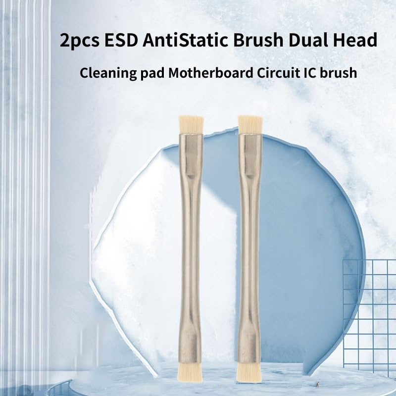Aivoxe Antistatic Brush, 2 PCS Mainboard Cleaning Tools ESD Safety Dust Removal Brush Soft Brush for Cleaning Keyboard PCB Mobile Phone Parts - Image 2