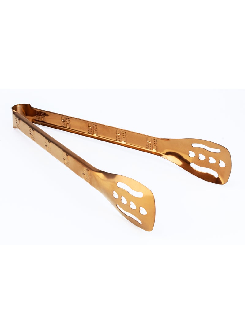 Home Gold Colored Stainless Steel Food Tong - Image 1