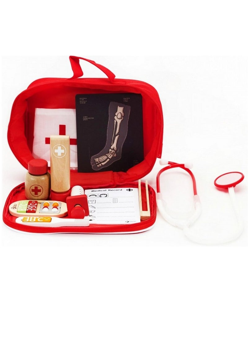 Classic World Doctor Case - Wooden Pretend Play Set for Kids, Doctor Kit for Toddlers, Role-Playing, Medical Toy Set, Healthcare Exploration, Gift for Children - Image 2